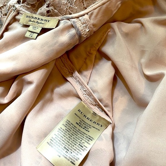 Burberry Heather Pink Embroidered Lace Overlay Dress US size 2 - Picture 9 of 11
